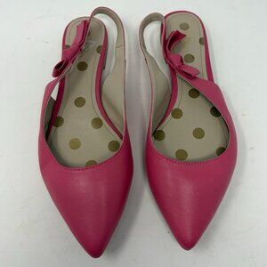 Boden slingback flats pink EU 39 pointed toe bow leather